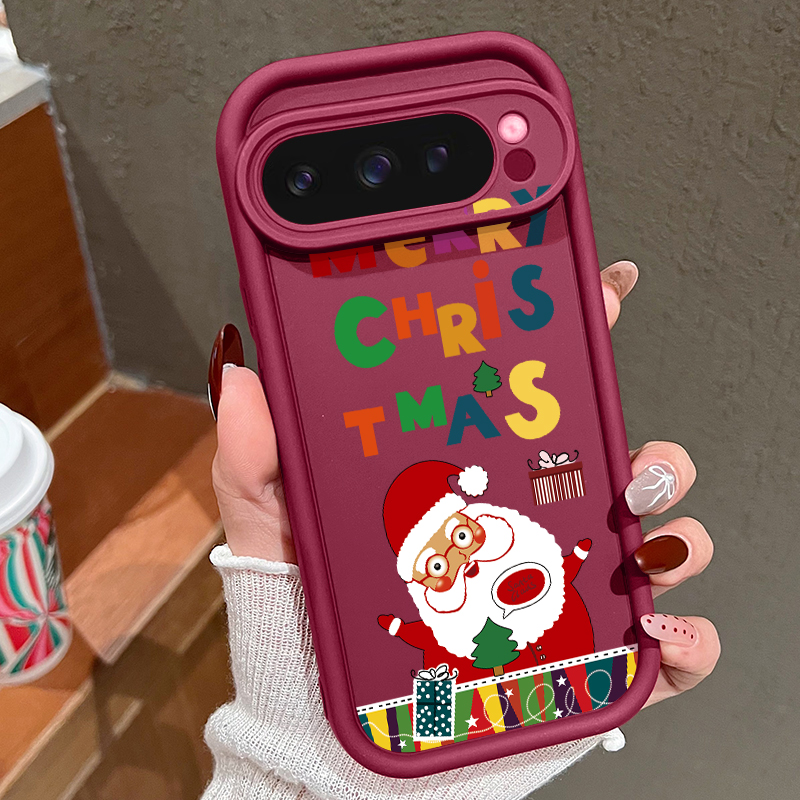 Google Pixel 8A - Weiche Schutzhülle mit Weihnachtsmann-Motiv für Google