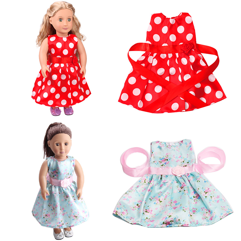 Luxury Lifestyle Outfit - 18 Zoll Puppenkleid mit Rosengürtel, Luxuriöses