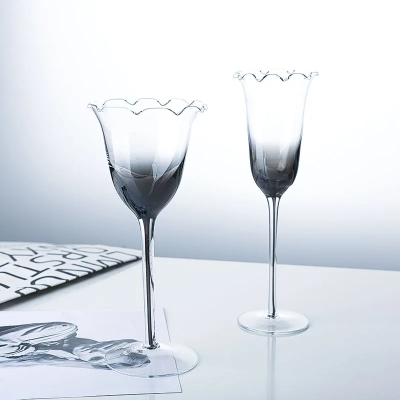 Crystal Wine Glass - Kreatives, luxuriöses, steifes Innenglas aus Seidensoot
