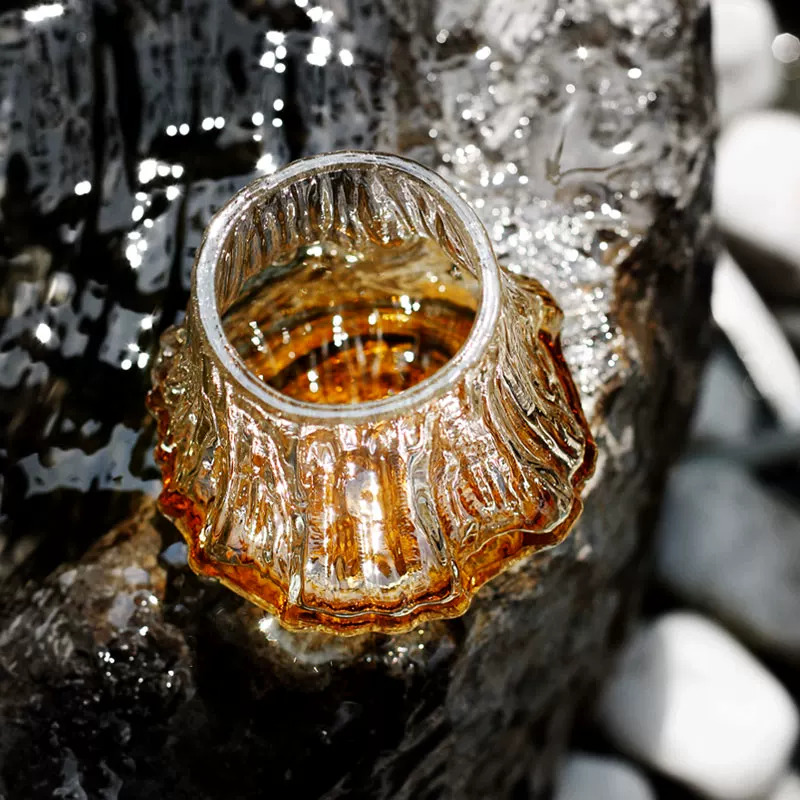 Crystal Wine Glass - Fuji-Berg-inspiriertes Whiskyglas-Geschenkset mit einzigartigem vulkanischem Muster,